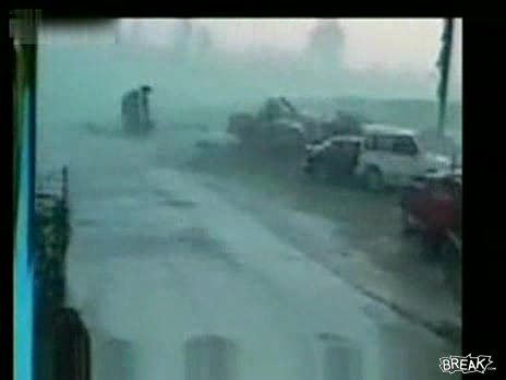 Parking Lot Destroyed by Tornado